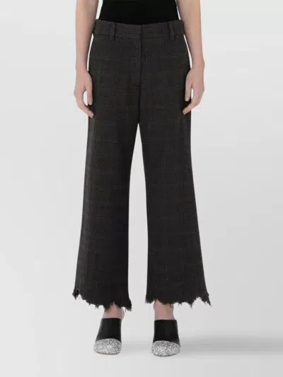 Jw Anderson Distressed Checked Pants