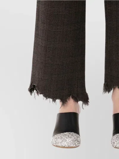 Jw Anderson Distressed Checked Pants