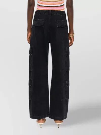 Citizen Of Humanity Straight-leg Cargo Trousers Distressed Effect In Black