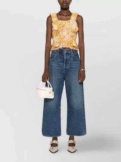 Citizen Of Humanity Amari Ultra Wide Leg Jeans In Dweller In Blue