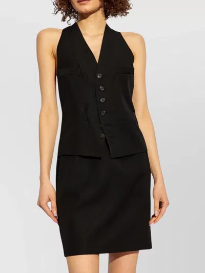 Dsquared2 V-neck Wool Mini Dress