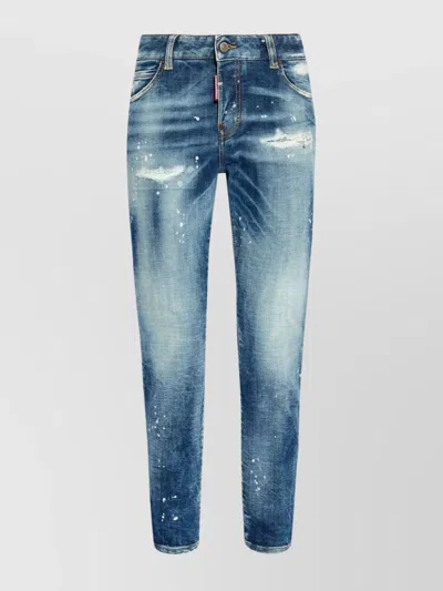 Dsquared2 Logo-patch Distressed Jeans