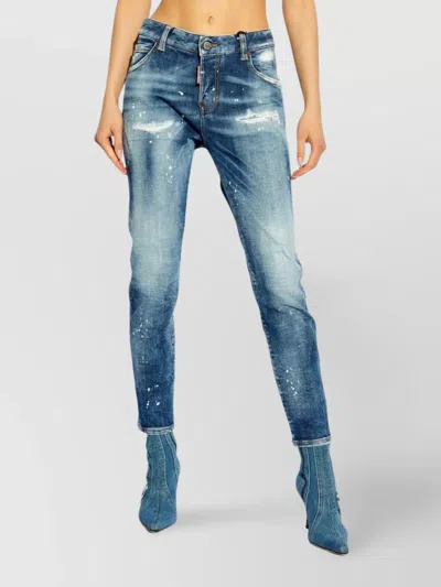 Dsquared2 Logo-patch Distressed Jeans