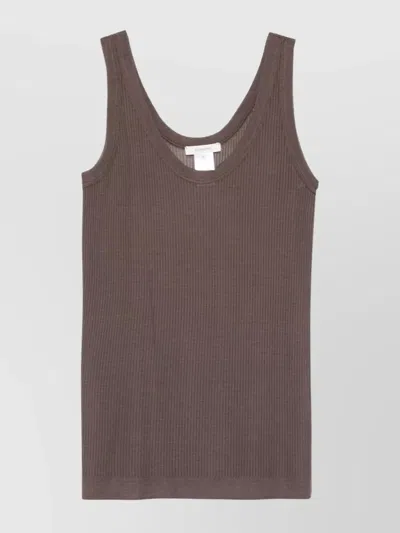 Lemaire Ribbed Seamless Tank Top In Gray