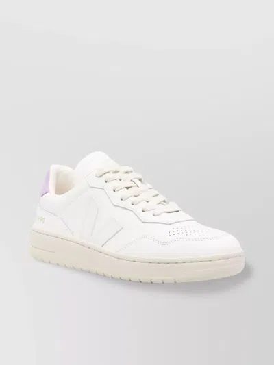 Veja Leather Sneakers With Rubber Sole And Contrasting Heel