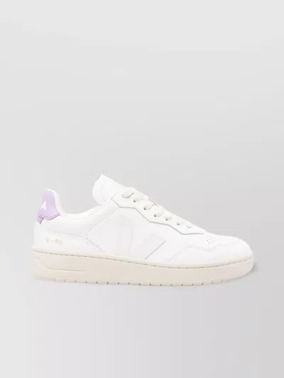 Veja Leather Sneakers With Rubber Sole And Contrasting Heel