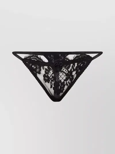 Dsquared2 Lace Thong Featuring Bow Accent