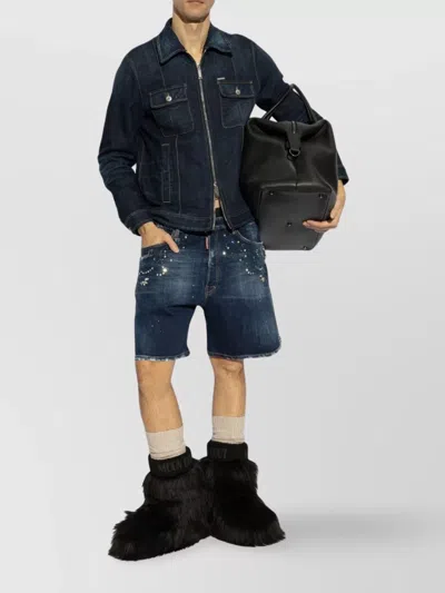 Dsquared2 Classic Denim Jacket With Front Zip