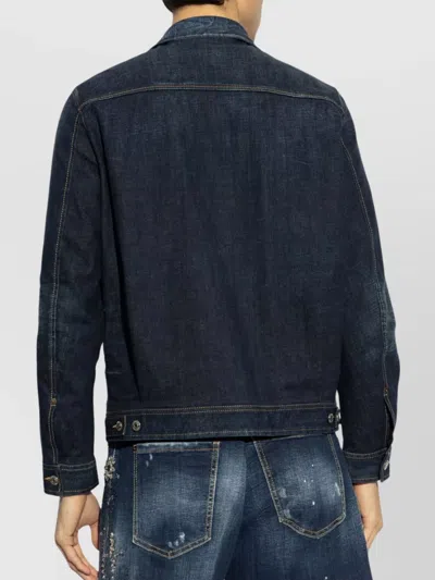 Dsquared2 Classic Denim Jacket With Front Zip