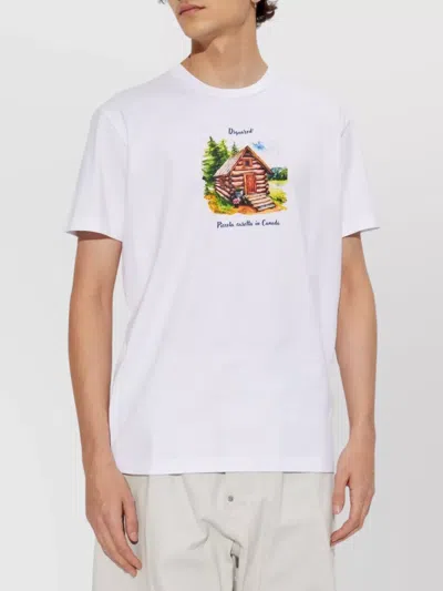 Dsquared2 Piccola Casetta In Canada T-shirt In White