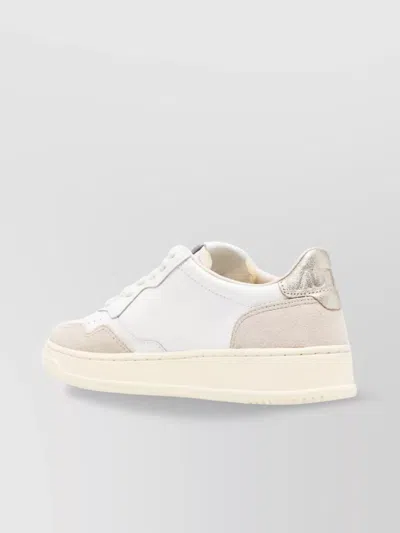 Autry Low Top Sneakers In Calf Leather And Suede