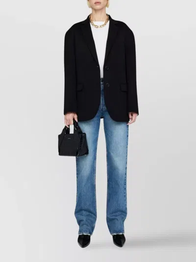 Anine Bing Quinn Single-breasted Wool Blazer