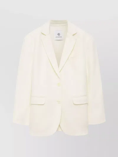 Anine Bing Oversized Wool-cashmere Blazer With Notched Collar