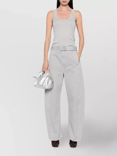 Lemaire Gray Rib Tank Top In Bk942 Blue Grey