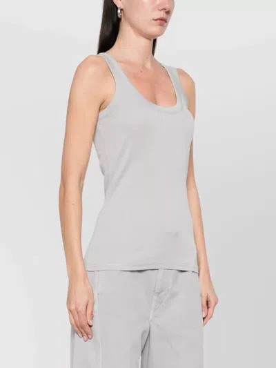 Lemaire Gray Rib Tank Top In Bk942 Blue Grey