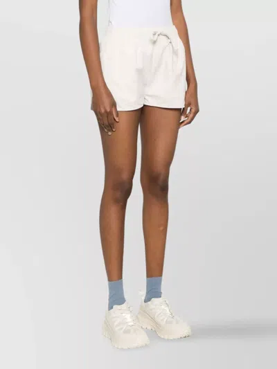 Autry Relaxed-fit Cotton Shorts With Drawstring Waist In White