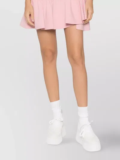 Msgm Ruffled-trim High-waisted Miniskirt