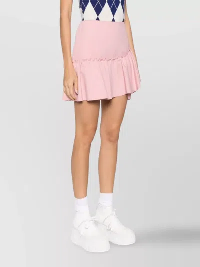 Msgm Ruffled-trim High-waisted Miniskirt