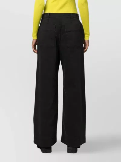 P.a.r.o.s.h Low-rise Wide-leg Jeans With Front And Back Pockets