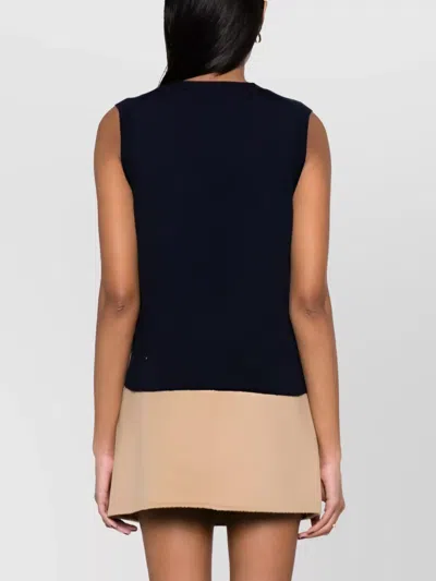 P.a.r.o.s.h Sleeveless Wool Blend Knit Vest