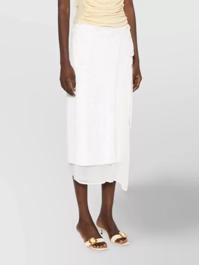 P.a.r.o.s.h Layered Sequin Wrap Midi Skirt