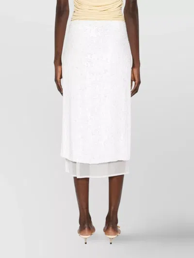 P.a.r.o.s.h Layered Sequin Wrap Midi Skirt