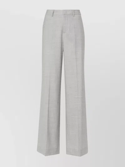 P.a.r.o.s.h Lillie Pants Wide-leg Pressed Crease In Grey