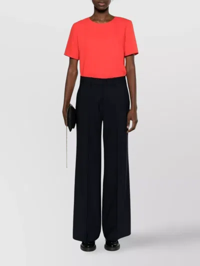 P.a.r.o.s.h Brown Pants With Elastic Waist And Wide Leg In Fabric Woman