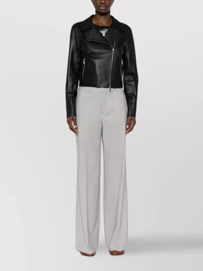 P.a.r.o.s.h Lillie Pants Wide-leg Pressed Crease In Grey