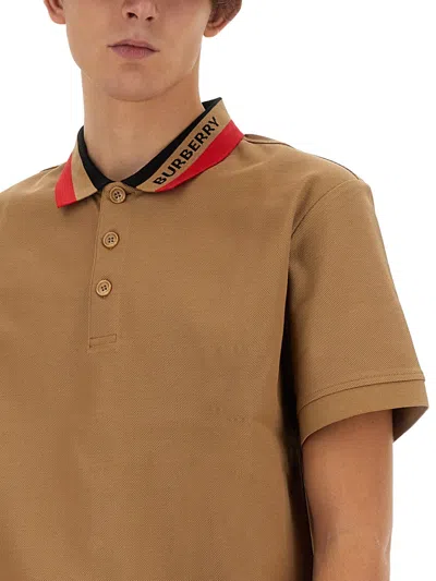 Burberry Brown Polo Shirts Men In Brown