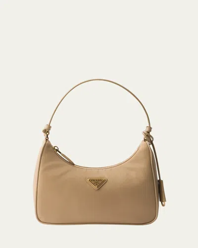 Prada Re-edition 2005 Mini Nylon Shoulder Bag In F0y8c Cammello 1