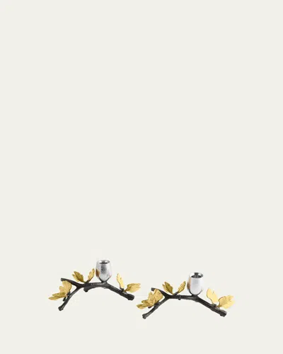 Michael Aram Butterfly Ginkgo Set Of 2 Candle Holders In Assorted