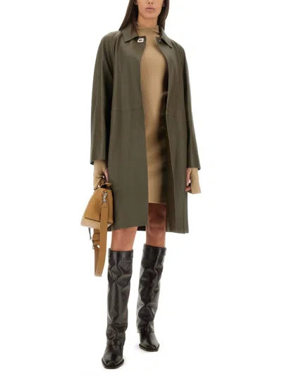 Fendi Wool And Silk Dress In Gold