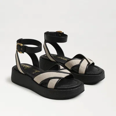 Sam Edelman Women's Nylia Ankle Strap Sandal In Natural Black In Multi