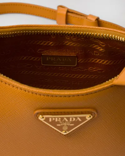 Prada Re-edition Mini Bag Aus Saffiano-leder In Amber