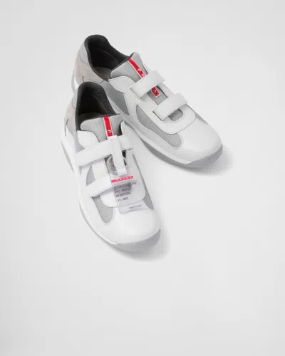 Prada Men's America's Cup Original Sneakers In Weiss