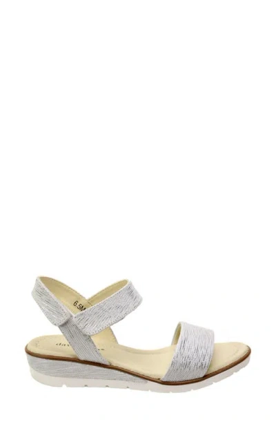 David Tate Scala Slingback Sandal In White Lizard