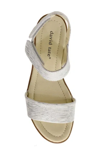 David Tate Scala Slingback Sandal In White Lizard