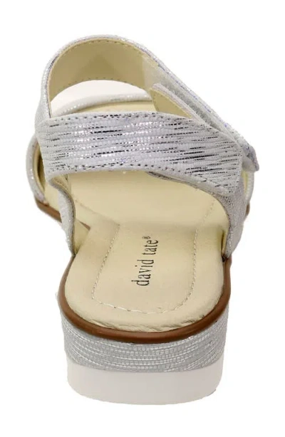 David Tate Scala Slingback Sandal In White Lizard