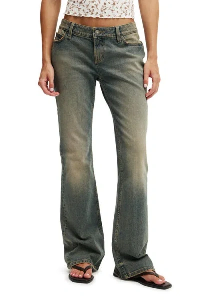 Cotton On Low Rise Bootcut Jean In Rusty Blue