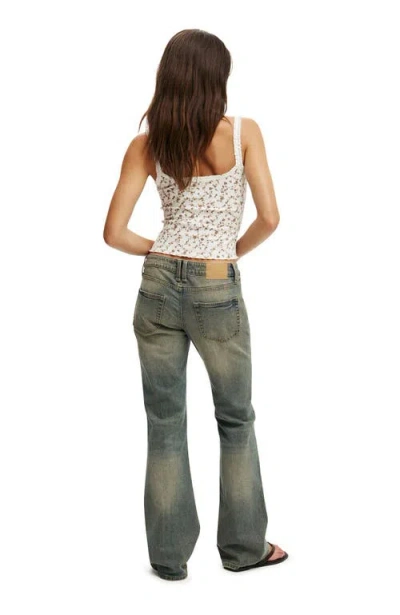 Cotton On Low Rise Bootcut Jean In Rusty Blue