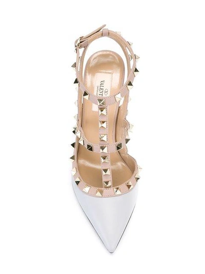 Shop Valentino Garavani Rockstud Pumps - Grey