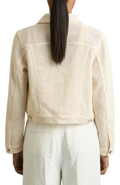 Reiss Renzo Textured Jacket In Neutral