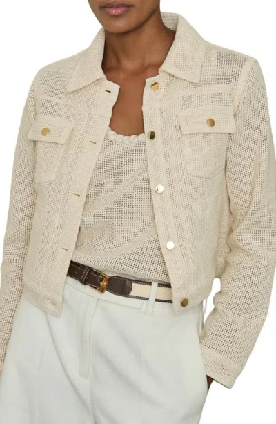 Reiss Renzo Textured Jacket In Neutral