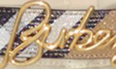 Burberry Reversible Check Belt In Sand Check/black