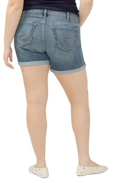 Silver Jeans Co. Plus Size Suki Faded Denim Shorts In Blue