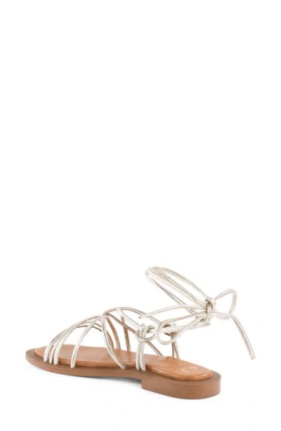 Seychelles Lilac Two Ankle Wrap Sandal In Light Gold