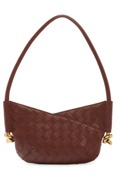 Bottega Veneta Baby Solstice Shoulder Bag In 2506 Sapele-muse Brass