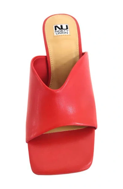 Ninety Union Gypsy Square Toe Mule In Red