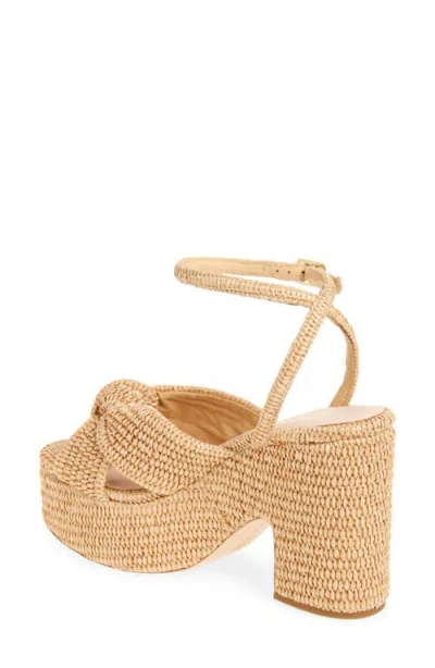Loeffler Randall Raffia Knotted Chunky Platform Sandals In Natural